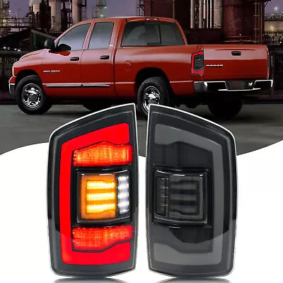 LED Tail Lights For Dodge Ram 3rd Gen 2002-2005 Sequential Signal Rear Lamps • $217.99