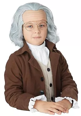 Benjamin Franklin Wig Bald Cap Fancy Dress Up Halloween Child Costume Accessory • $18.57