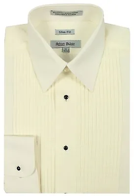 Adam Baker Men's Slim Fit Convertible Cuff Laydown Collar Tuxedo Shirt-CLEARANCE • $16.97