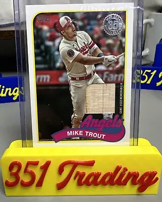2024 Topps Series 1 #89BR-MT Mike Trout 1989 Topps Design Bat Relic Card Angels • $12.99