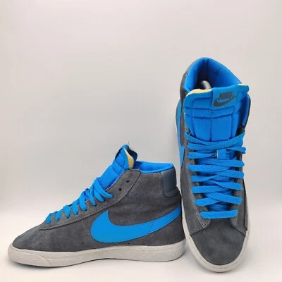 £21 • Buy Nike Blazer Mid Premium Vintage Womens Teens Suede Grey Blue Trainers - UK 5