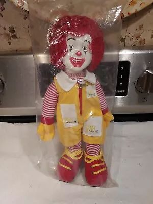 Vintage Ronald McDonald 15  Plush Doll 1984 Yarn Hair Vinyl Head NEW IN BAG  • $27.99