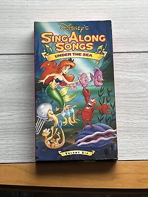 Disney's Sing Along Songs VHS Tape Under The Sea Little Mermaid Ariel Vintage • $12