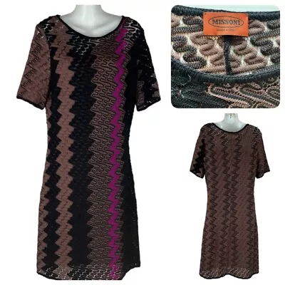 Missoni Made In Italy Chevron Knit Slip Lined Dress IT Size 44 / US 4 - 6 • $59.99