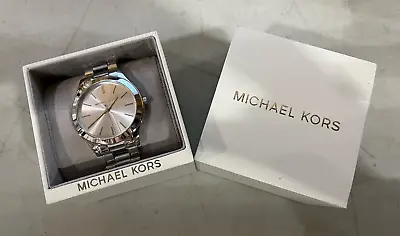 Michael Kors Runway Silver Dial Stainless Steel Quartz Womens Watch MK3178 • $50