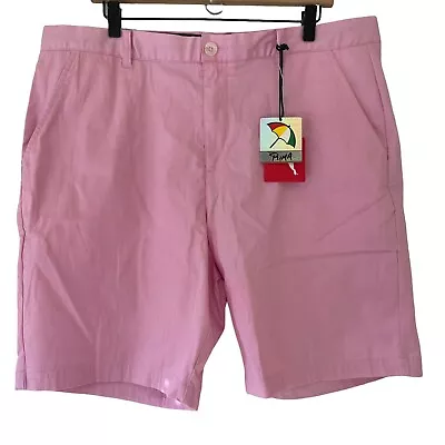 Puma Arnold Palmer Mens 38 Latrobe Pale Pink Shorts NWT • $49