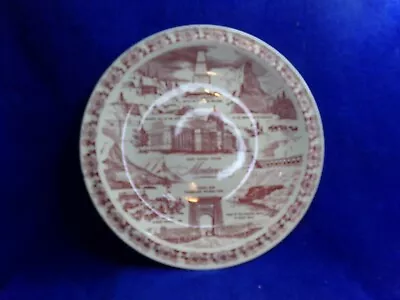 Vernon Kilns Montana Souvenir Display Plate Red/ Rust  • $12.99