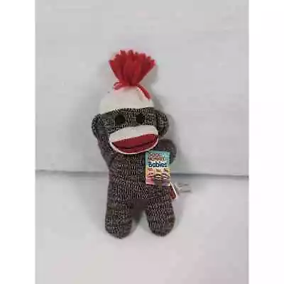 Schylling Mini Sock Monkey Brown Plush Small Stuffed Animal Toy Red Hair 8  • $6.21