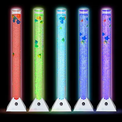 £314.94 • Buy Novelty Colour Changing LED Bubble Lamp Tube Floor Tower Sensory Mood Light Fish