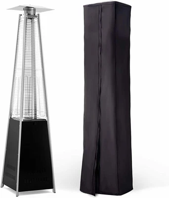 £179 • Buy 13kw Outdoor Gas Pyramid Patio Heater With UK Regulator, Hose And Cover - Black