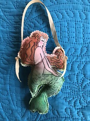 Seated Mermaid OOAK Art Doll Soft Sculpture • $37