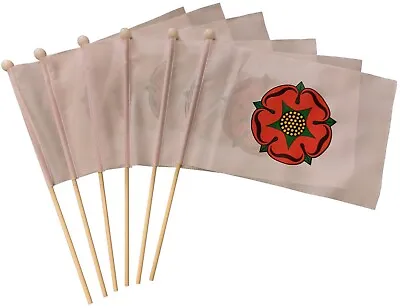 Old Lancashire County Waving Hand Flag 6 Pack FREE UK DELIVERY! • £8.99