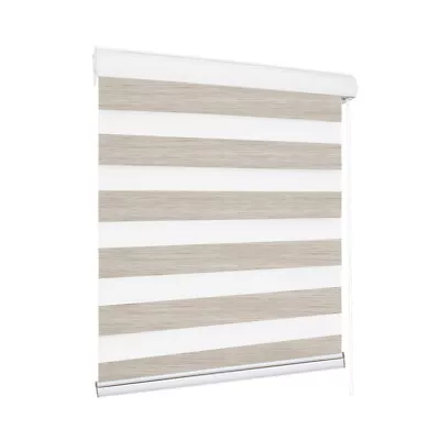 Marlow Blackout Zebra Roller Blind Curtains Double Window Sunshade 60x210 White • $48.59
