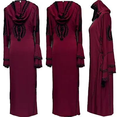 Latest Design Women Hooded Abaya Farasha Jalabiya Long Dress • £40.99