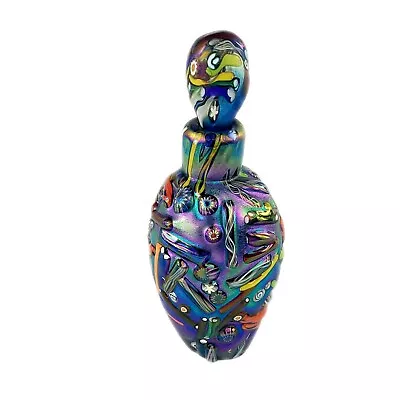 Vintage J. Freund Hand Blown Glass & Signed Millefiori Perfume Bottle  • $195