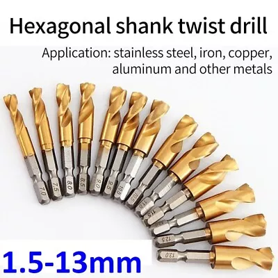 Shank Twist Drill Bit Angle Iron Stainless Steel Special Hole Drill Ultra Short • £5.40