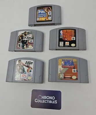 N64 Game Lot Of 5 NBA Courtside In The Zone Live Fox Sports Tested Authentic • $24.99