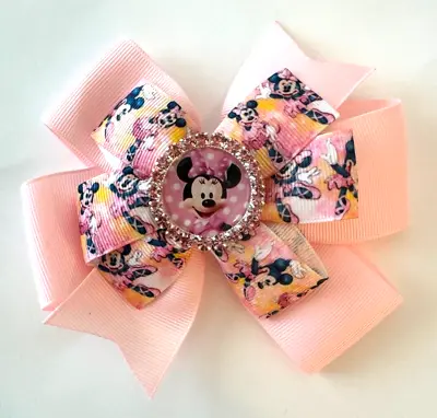 Beautiful Disney's Minnie Mouse Inspired Hair Bow For Girls. • $11.95