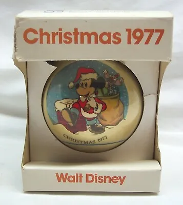 Vintage Schmid 1977 Walt Disney SANTA MICKEY MOUSE CHRISTMAS TREE BALL ORNAMENT • $24.99