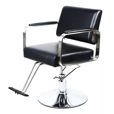 Barber Chair 360° Swivel Styling Salon Chair Adjustable Height Hairdressing NEW • £99.99