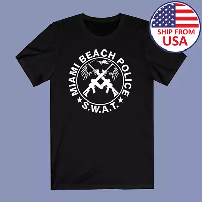 Miami Beach Police Department SWAT Team Military Black T-Shirt • $16.89