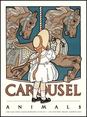 $48 • Buy David Lance Goines #108 Carousel Animals Poster - Mint Condition