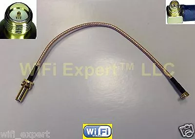 1 LONG THREAD RP-SMA Female To MMCX Male Right Angle RG316 Pigtail 4-20 INCH USA • $9.30