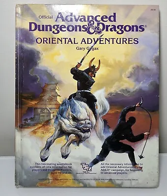 TSR Advanced Dungeons And Dragons Oriental Adventures AD&D 1985 Gary Gygax • $79.99