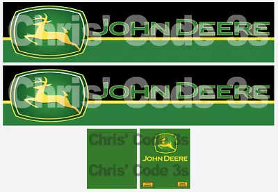 Code 3 Adhesive Vinyl Trailer Decals - John Deere - 1/50 1/76 1/148 1/64 1/87 • £7