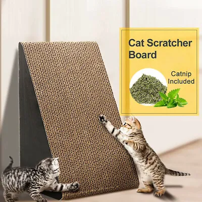 $27.99 • Buy 45cm Cat Scratching Scratcher Board Cat Tree Pad Lounge Toy Corrugated Cardboard