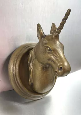 Vintage Brass Tone Unicorn Wall Hook Mystical Creature - Fun! • $9.99