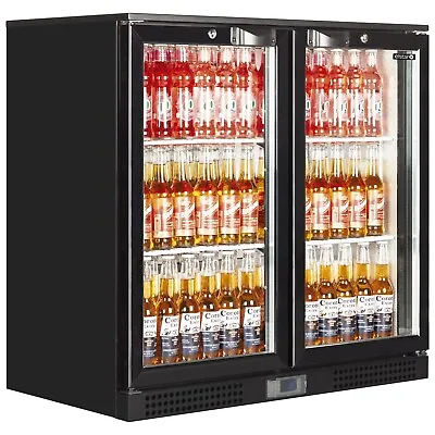 £629 • Buy  Commercial Double 2 Door Bar Bottle Display Cooler Fridge Chiller Beer Wine