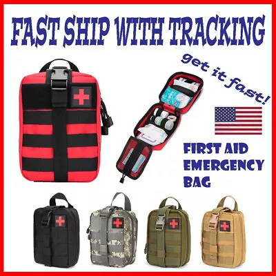 Tactical First Aid Kit Medical Molle Rip Away EMT IFAK Survival Emergency Bag • $8.77