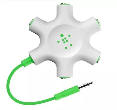 Belkin RockStar 5-Way Headphone Audio Jack Port Splitter 3.5mm Music Adapter • $11.99