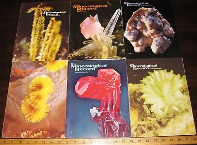 MINERALOGICAL RECORD MAGAZINE 1973 Vol 4 All 6 Issues Complete Mineralogy Mining • $59.95