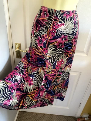 £8.50 • Buy Isle Tropical  Floral Linen  Skirt  Size  16