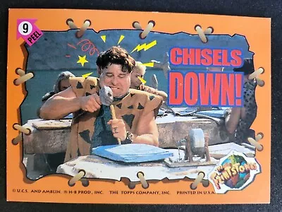 1994 Topps The Flintstones Movie Sticker Card Chisels Down #9 • $5.12