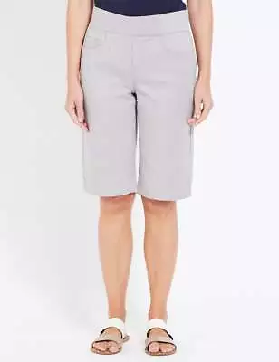 AU 8 - W LANE - Womens Silver Shorts - Summer - Cotton - Knee Length • $14.63