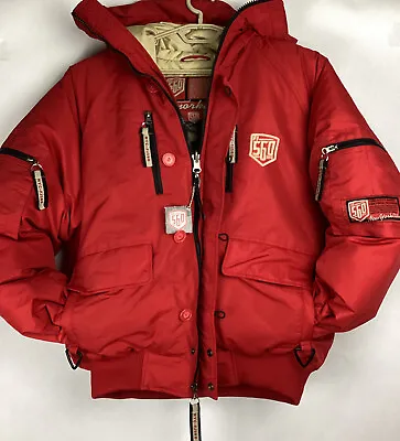 Fat Joe Sz XL FJ560 SNORKEL Jacket  Down Puffer Coat New York Streetwear Red • $120