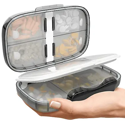 Medicine Pill Organizer For Travel Airtight Pill Box Large Vitamin Organizer • $16.91