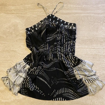 $40 • Buy ALICE MCCALL Gorgeous 100% Silk Embellished Strappy Top Size 12