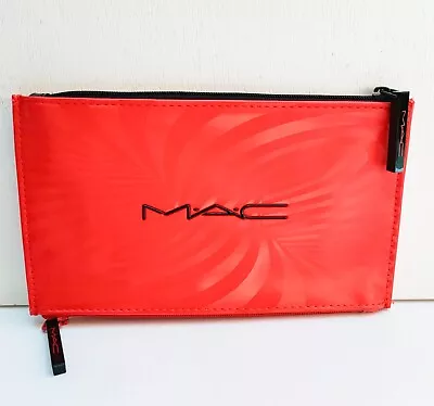 MAC Red Double Zip Makeup Bag Case Purse Travel Toiletry Pouch Brand NEW • $17.95