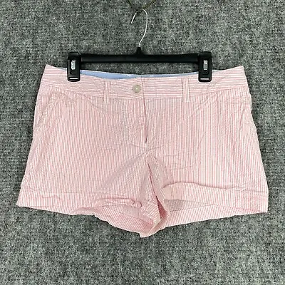 Southern Tide Shorts Womens 8 Pink Seersucker Skipjack Clubhouse Preppy Sailing • £20.15