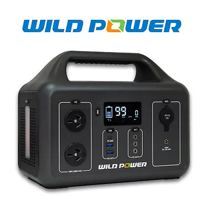 WILD POWER Portable Power Station 600W Solar Generator 560Wh Camping RV Life • $413.99