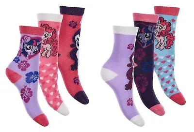 6 X My Little Pony Socks For Girls Designs Twiligth Sparkle Pinky Pie Rarity • $16.50