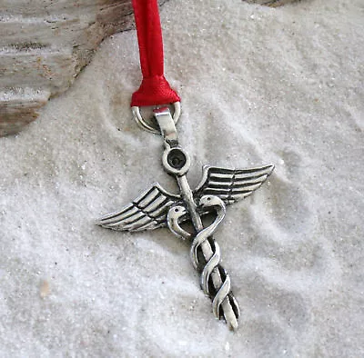 CADUCEUS MEDICAL RN Pewter Christmas ORNAMENT Holiday • $8.95