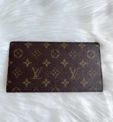 Vintage Louis Vuitton Monogram Long Wallet Checkbook • $225