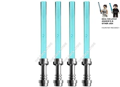 4 X Official Lego - Star Wars Lightsabers - Metallic / Trans Blue - Fast - New • £2.99