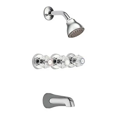 Moen 2995EP Chateau Three-Handle Tub And Eco-Performance Shower Faucet Valve • $68.99