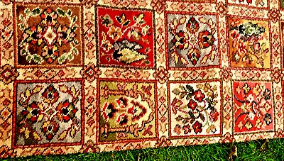 £95 • Buy Vintage Long  Runner Stair Rug Carpet Axminster/wilton  390cm X 92cm Mid Century